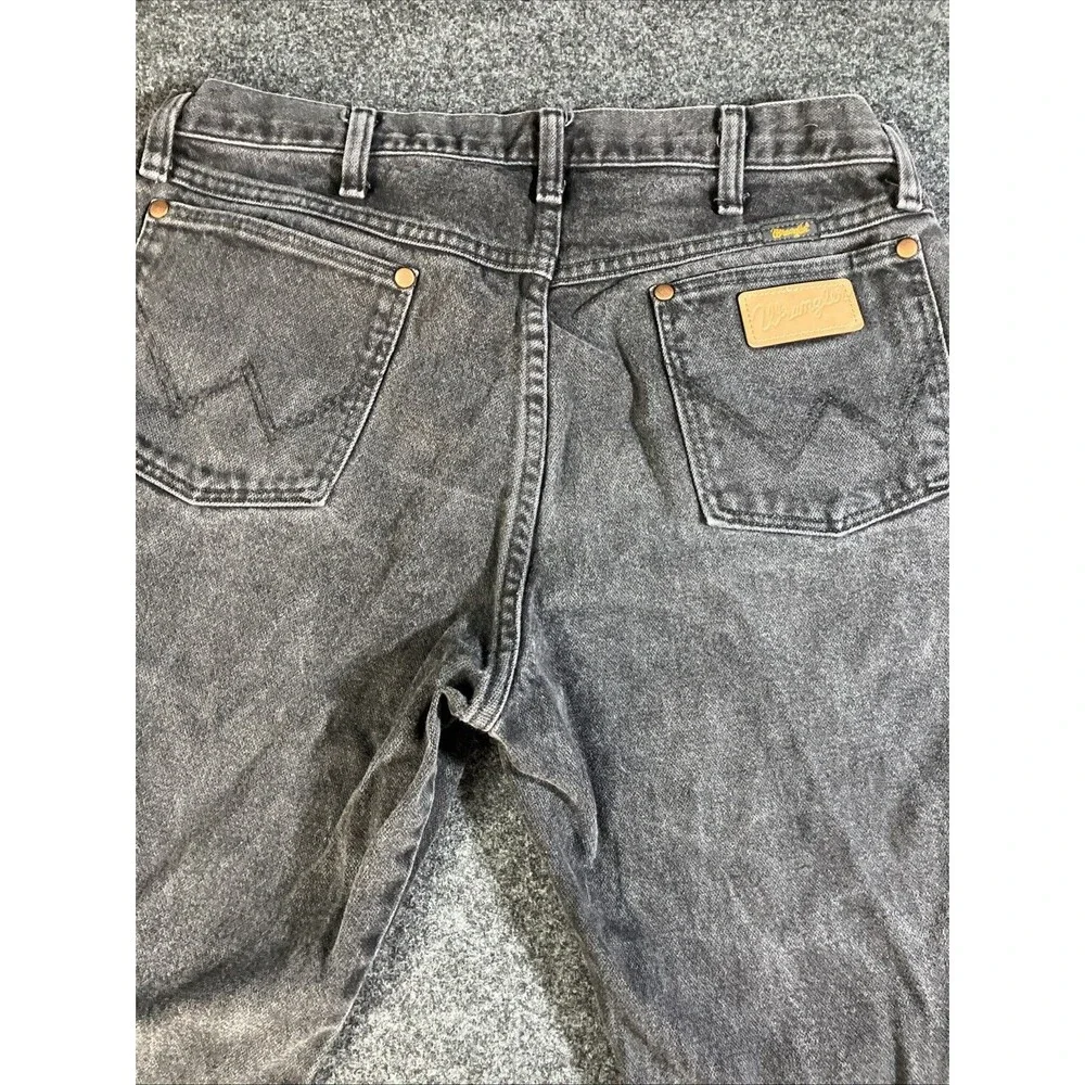 Wrangler Cowboy Cut Original Fit Black Jeans Mens 34x30 13MWZWK Heavyweight